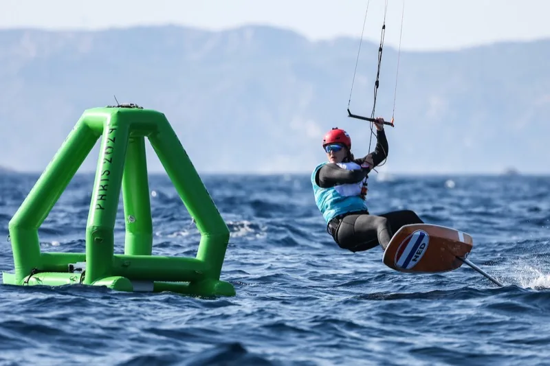 Formula Kite wedstrijdactie op olympisch water